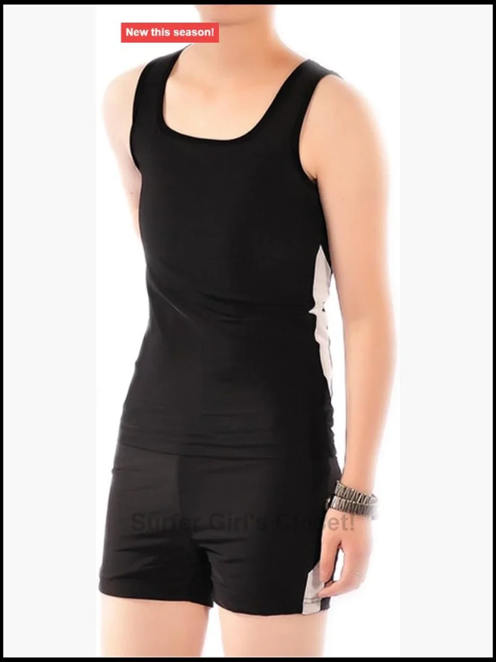 Chest Binder Swimwear Set Tank Top & Swimming Pants Quick-Drying